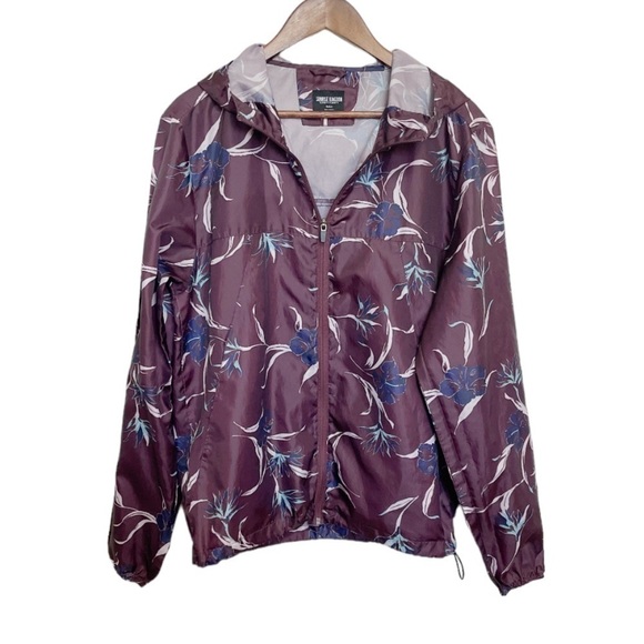 Sunrise Kingdom Jackets & Blazers - Sunrise Kingdom Waterproof Floral Hooded Windbreaker Jacket